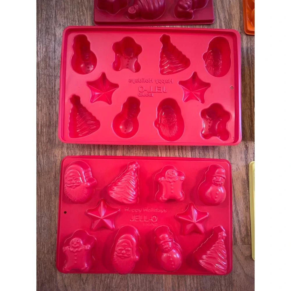 8pc Vintage Jell-O Jigglers Molds Halloween Christmas Easter Holiday Set Plastic